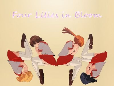 Quatre lys dans bloom