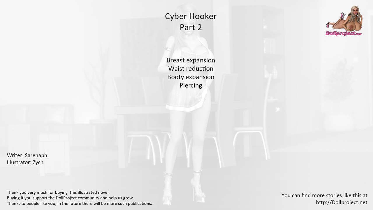 Cyber Hooker and Dolly Fox - futuristic breast expansion
