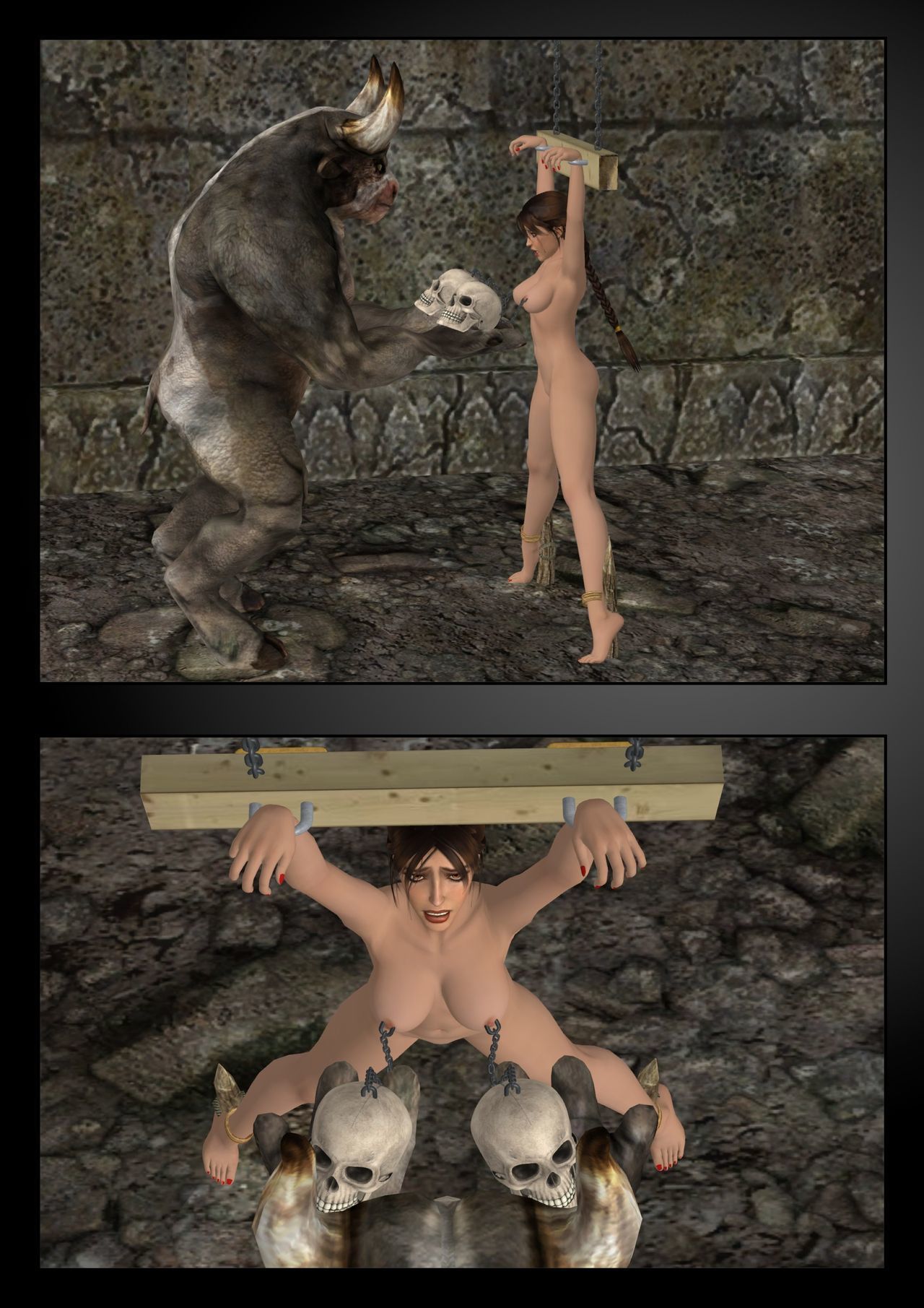 Lara Croft vs o minotaurus w.i.p.