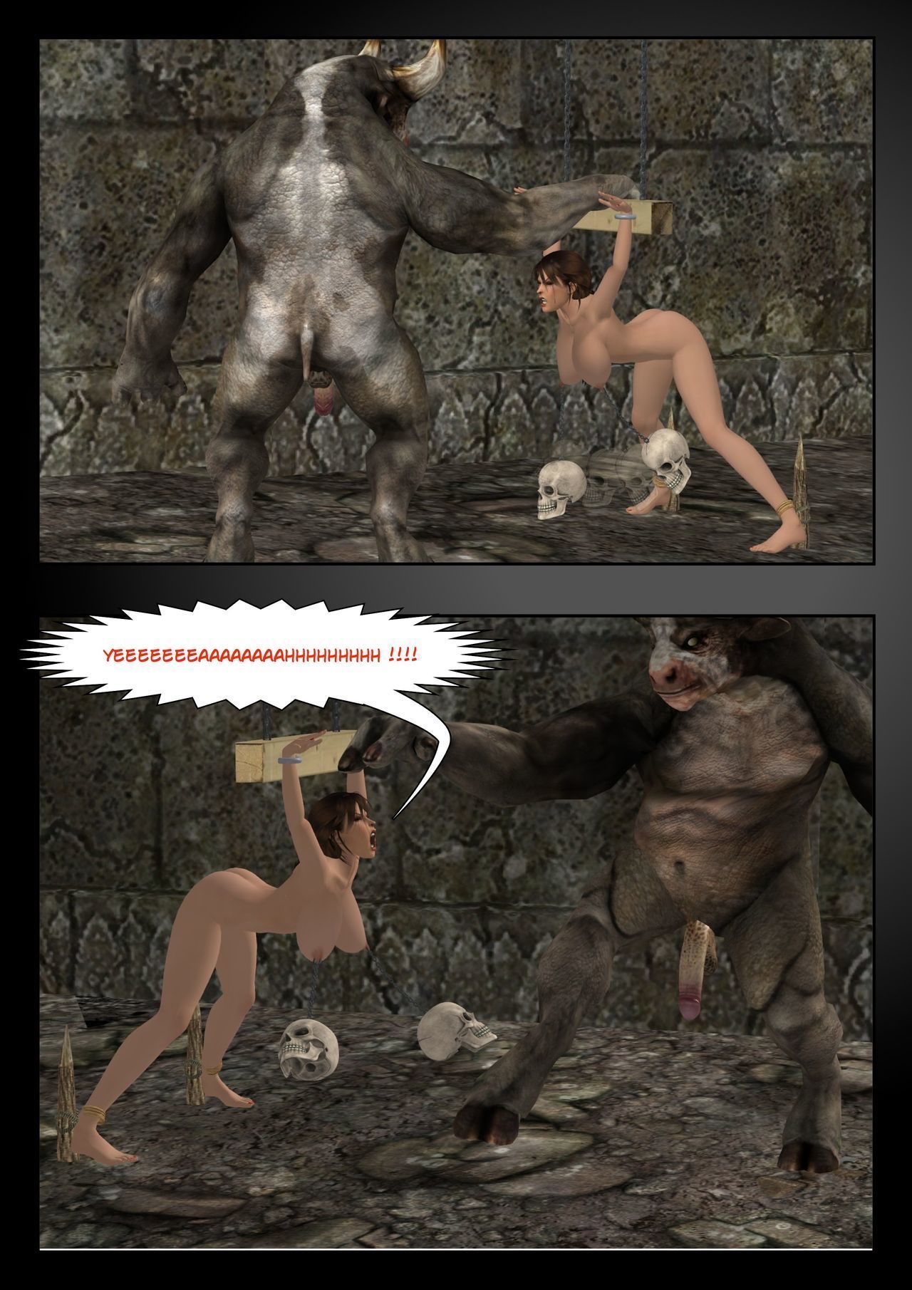 Lara Croft vs el minotaurus w.i.p.