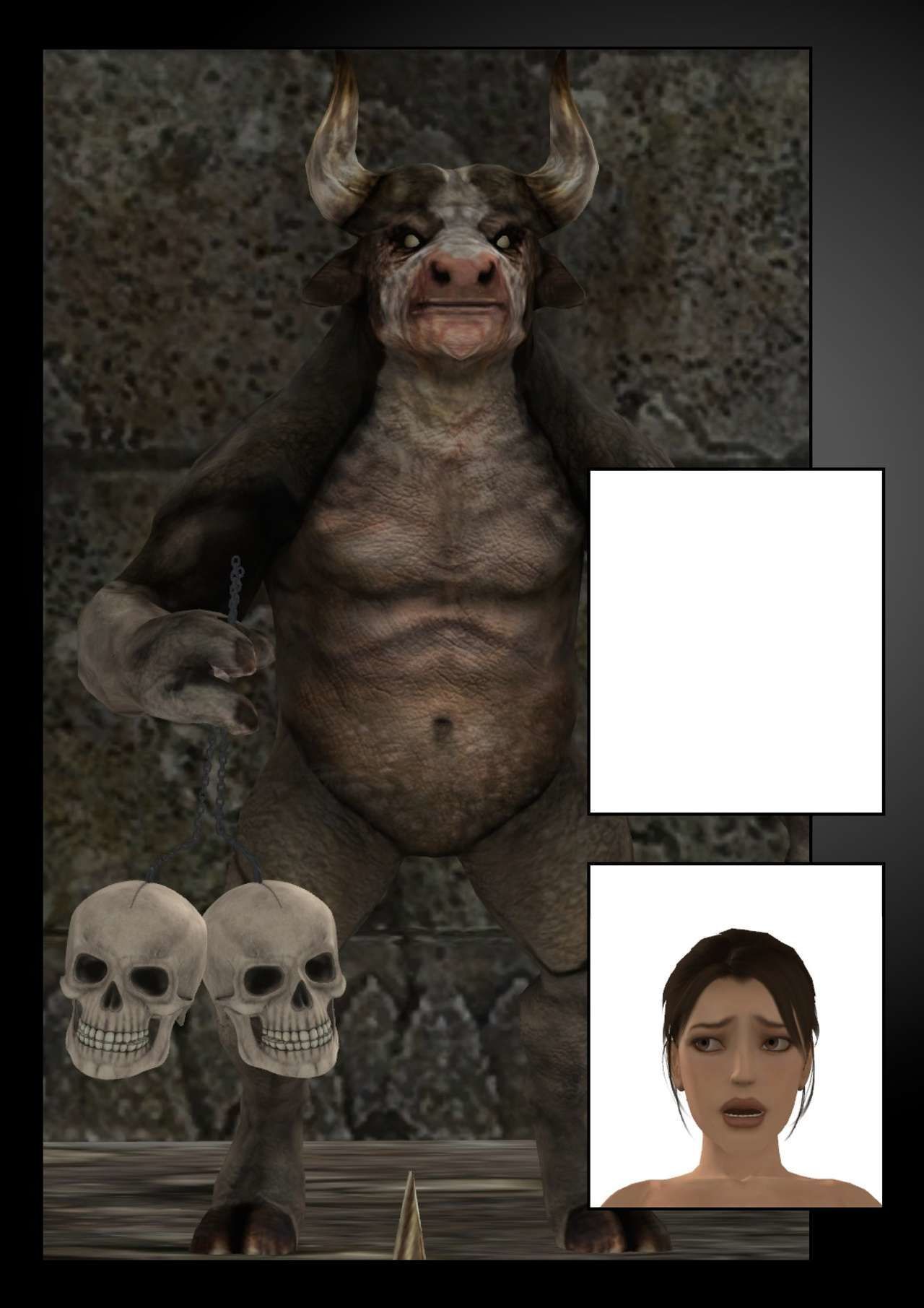 Lara Croft vs die minotaurus w.i.p.