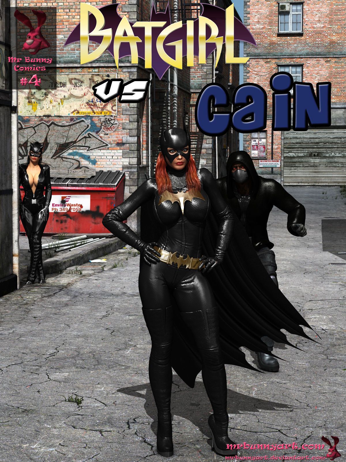 [mrbunnyart] batgirl vs Caïn (batman) [english]
