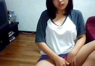 angel korean girl fingering on webcam - 3 min