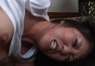 Busty Asian bimbo gets ass fucked by the stud - 8 min