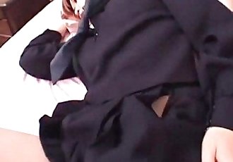 एशियाई स्कूल लड़की योनी मला और छेड़ा में उसके सफेद जाँघिया - 5 मिन