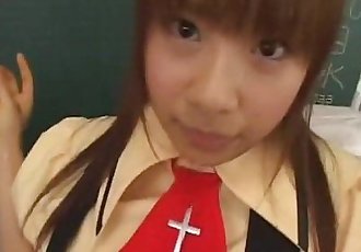 Innocent schoolgirl from Japan tastes her teachers rod - 7 min