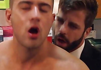 Two hot boys having sex in the shop