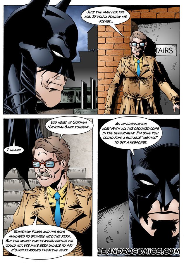 leandro strips batman en catwoman