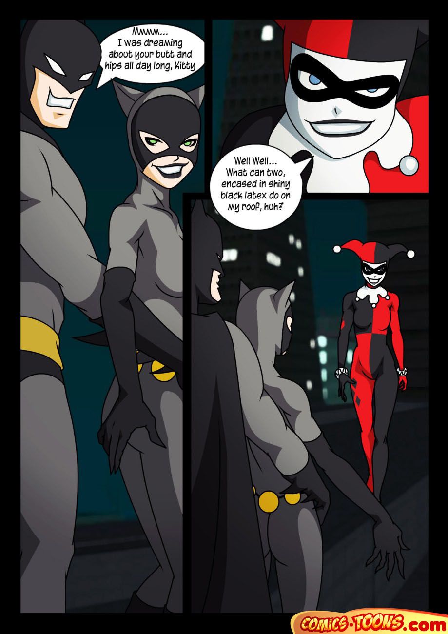 कॉमिक्स toons तीन प्रतिभागियों का सम्भोग (batman)