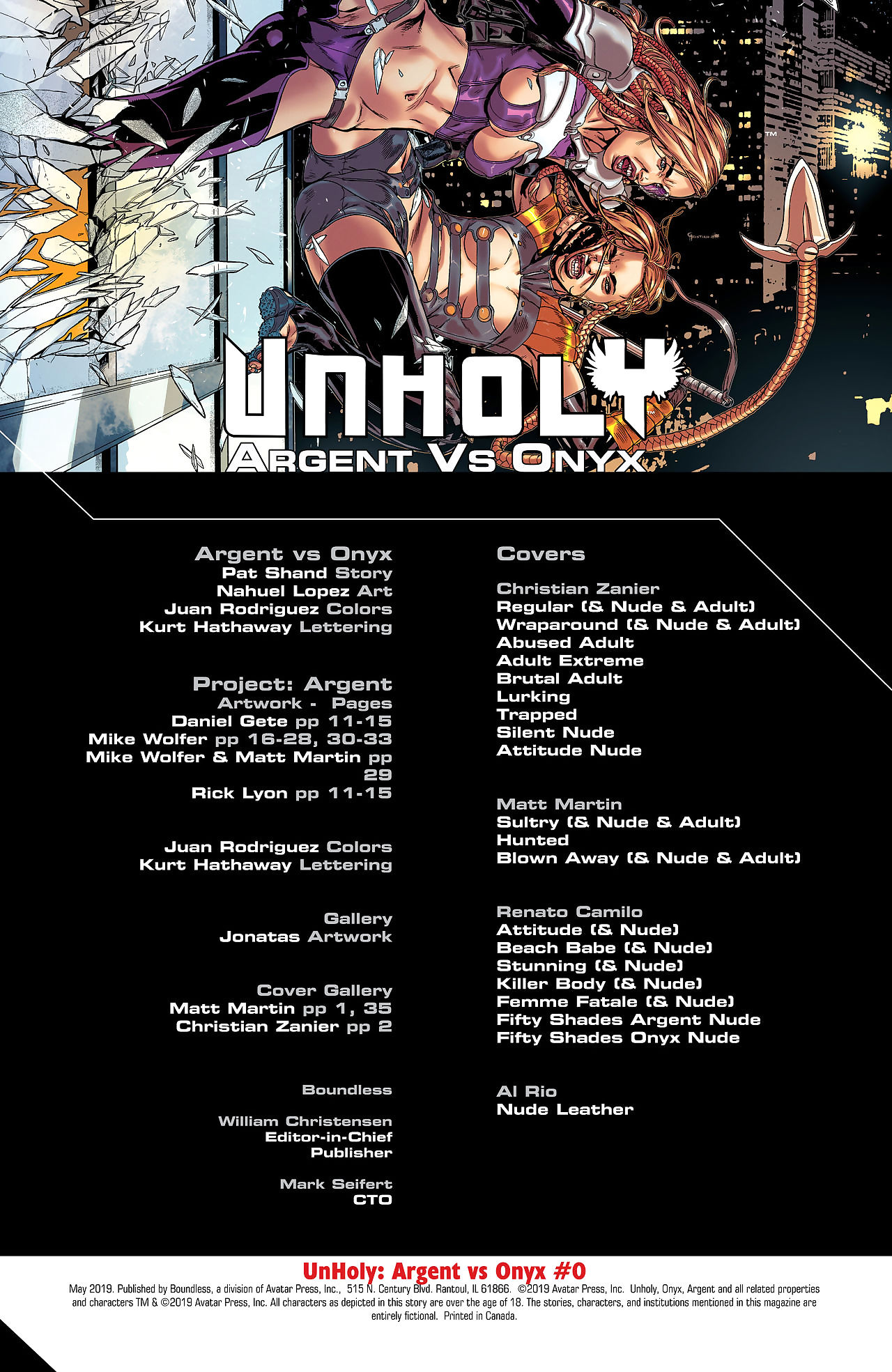 unholy: argent 대 오닉스 #0
