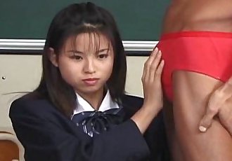 Japanese teen sucks and swallows teacher cock uncensored - 7 min