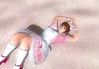 मृत या जिंदा 5 Kasumi गर्म नौकरानी में miniskirt अपस्कर्ट पॉन्टी & बट flashing!