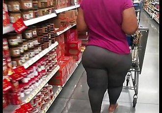 Thick bbw ebony with wide hips and a phat jiggly monster ass candid short vid - 12 sec