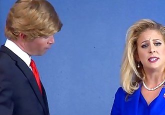 Donald Drumpf fucks Hillary Clayton during a debate - 6 min