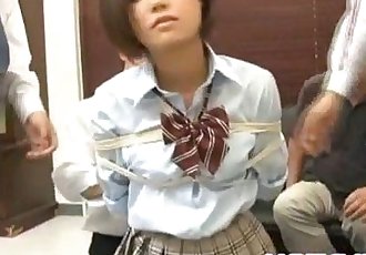 Miku ใน โรงเรียน เครื่องแบบ ได้ หล่อก่อน Deepthroat 10 มิน