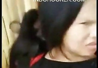 Indonesian scandal white chick rides my dick and suck it after - 4 min