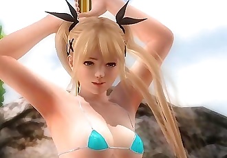 Dood of Leven 5 1.09 Marie Rose Paal Dans op De Strand w/ sexy outfits 1
