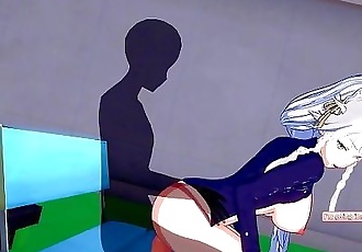 Koikatu Hentai Gameplay - High School DxD - Grayfia Lucifuge