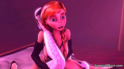 냉동 Anna 잤어 Elsa 2 min