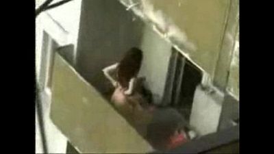 Couple enjoying sex on Terrace recorded with hidden cam - 7 min