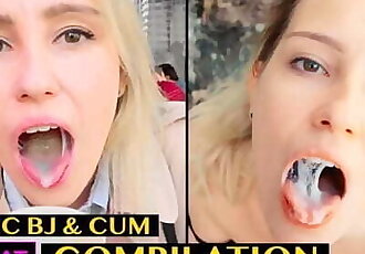 Risky Blowjob with Cum in Mouth & Swallow - Public Agent Pickup Student to Outdoor Sucking / Kisscat
