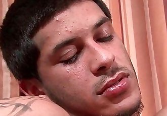 str8 hung Latino 18yr old minimum wage tire stacker goes gay for pay.