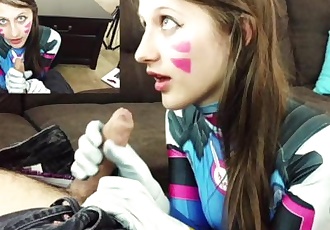 D.Va from Overwatch Plays With Her New Joystick Until It Breaks
