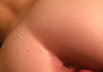TEEN WITH PERFECT ASS GETS MESSY CUMSHOT ON ASS AND BACK!!!
