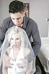 Blonde bride Ashley Fires taking cumshot in mouth on wedding night