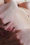 Fuckable blonde amateur undressing and spreading her shaved pussy lips - part 2