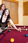 Hardcore brunette teen Mary Jane Mayhem gets fucked on the pool table