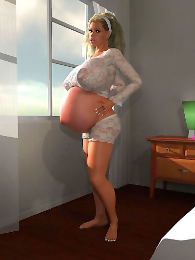 Embarazada D rubia chick exponer su grande Tetas - Parte 395