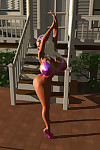 Big Titten sexy D blonde spielerisch Strippen aus Ihr bikini - Teil 371