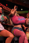 Incrível peituda D babes mostrando Grande mamas no o Bar - parte 442