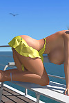 busty D sarışın Bebeğim gösterir onu büyük Boobs altında Bikini açık havada - PART 472