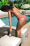 Topless D meisje groeit een groot rack :Door: De zwembad - Onderdeel 422