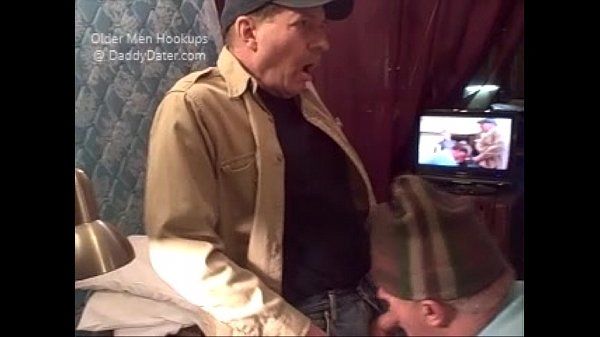 Old Grandpa Getting His Cock Sucked by Shy Guy