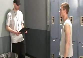 Gay jocks Brent and Conner suck their cocks in locker room only on Suite703