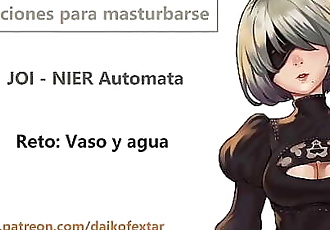 JOI hentai 2B, Nier Autómata en español. Instrucciones para masturbarse. ASMR 9 min