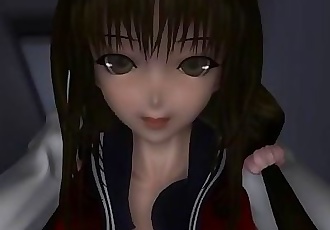 3D Young Futanari Fucks Schoolgirl!