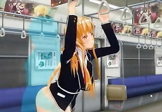 - Sword Art Online Hentai, Asuna Yuuki Fucked On Train