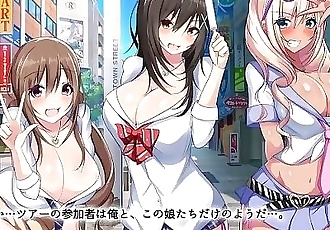 Bareback Sex Hot Spring Bus Tour with 3 Slutty Gals - Motion Hentai Anime