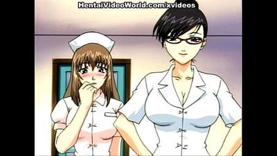 Cute hentai nurse fucked on the floor - 8 min