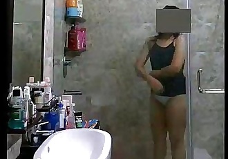 Indian Girl From Delhi Filmed Naked In Shower - IndianHiddenCams.com - 1 min 15 sec