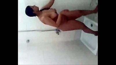 Big breasted punjabi housewife in shower hubby filming - 2 min