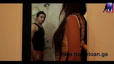 Lonely Indian Housewife checking her curves in front of the mirror - 9 min