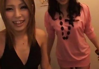 Akari Kimishima enjoys sharing cock with her friend - 12 min