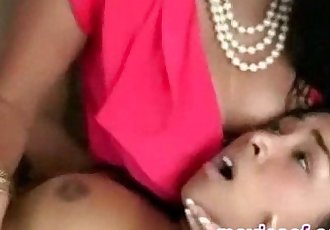 Horny big tits stepmom hardcore 3some with her stepdaughter - 5 min